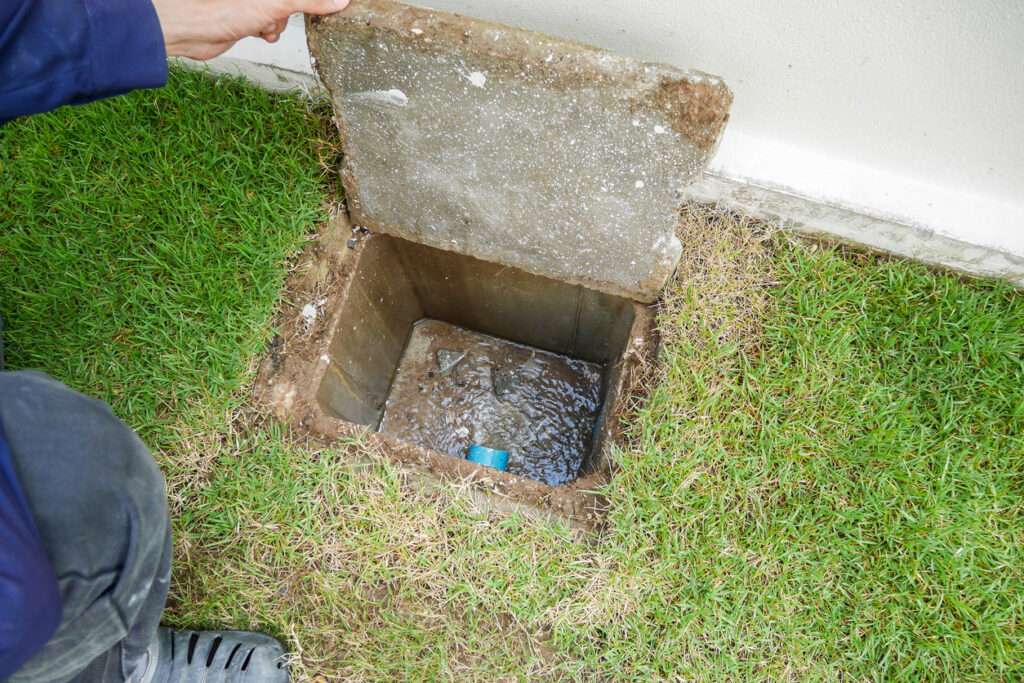 open sewer cover