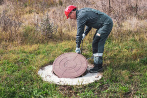 manhole cover to sewer